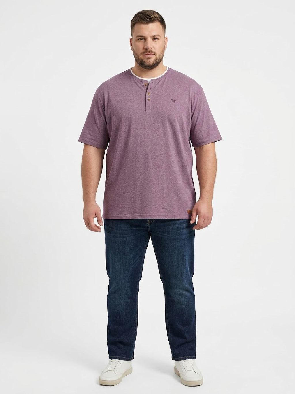 Camiseta Forestal "Henley Premium" – Estilo Cuello Panadero