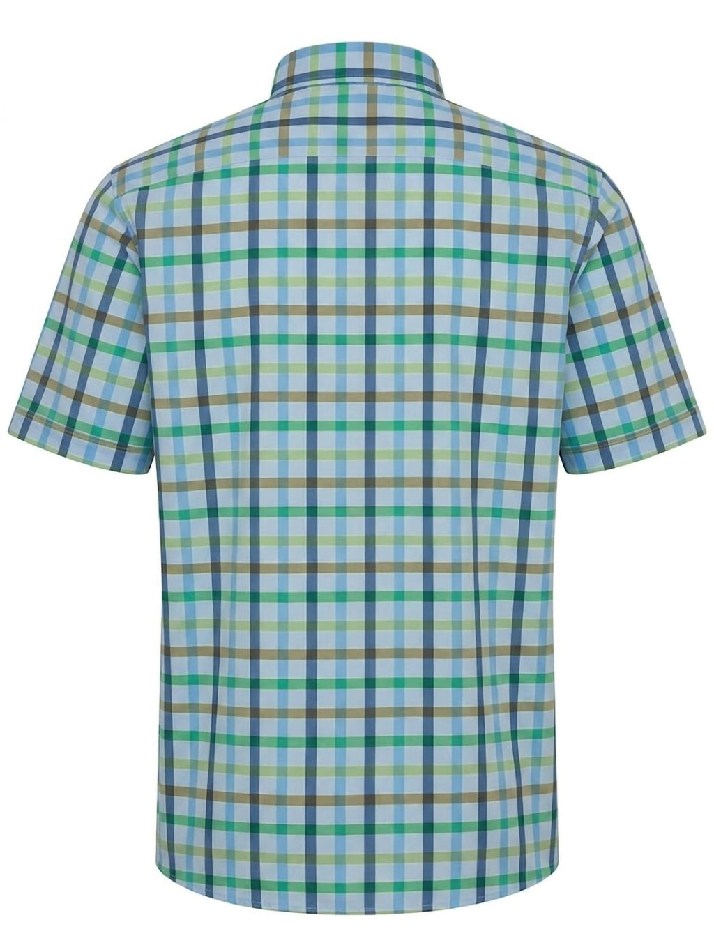 Camisa El Trau Plaid Verde y Azul