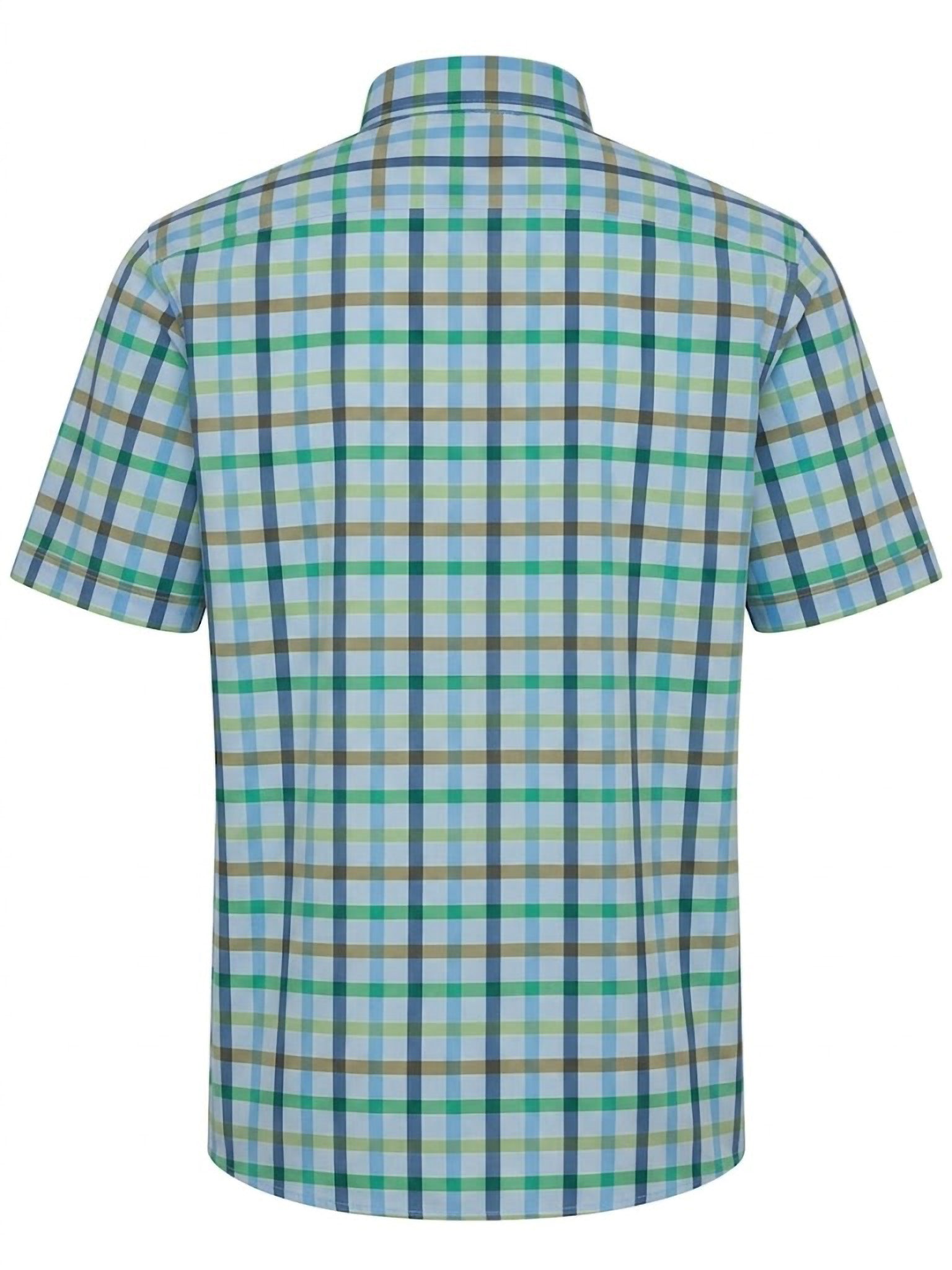 Camisa El Trau Plaid Verde y Azul