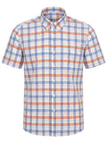 Camisa ElTrau Plaid Naranja y Azul