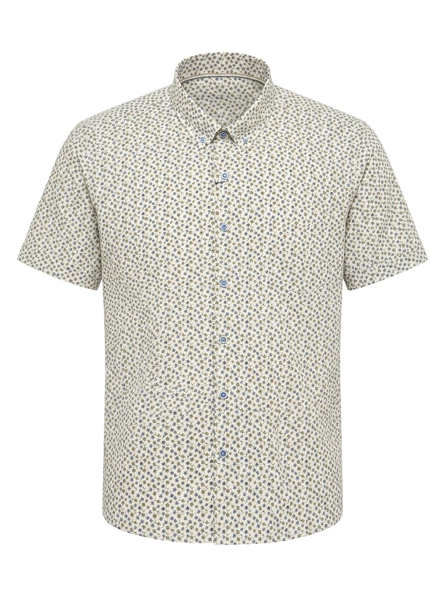 Camisa Cream Micro-Floral Levoratto