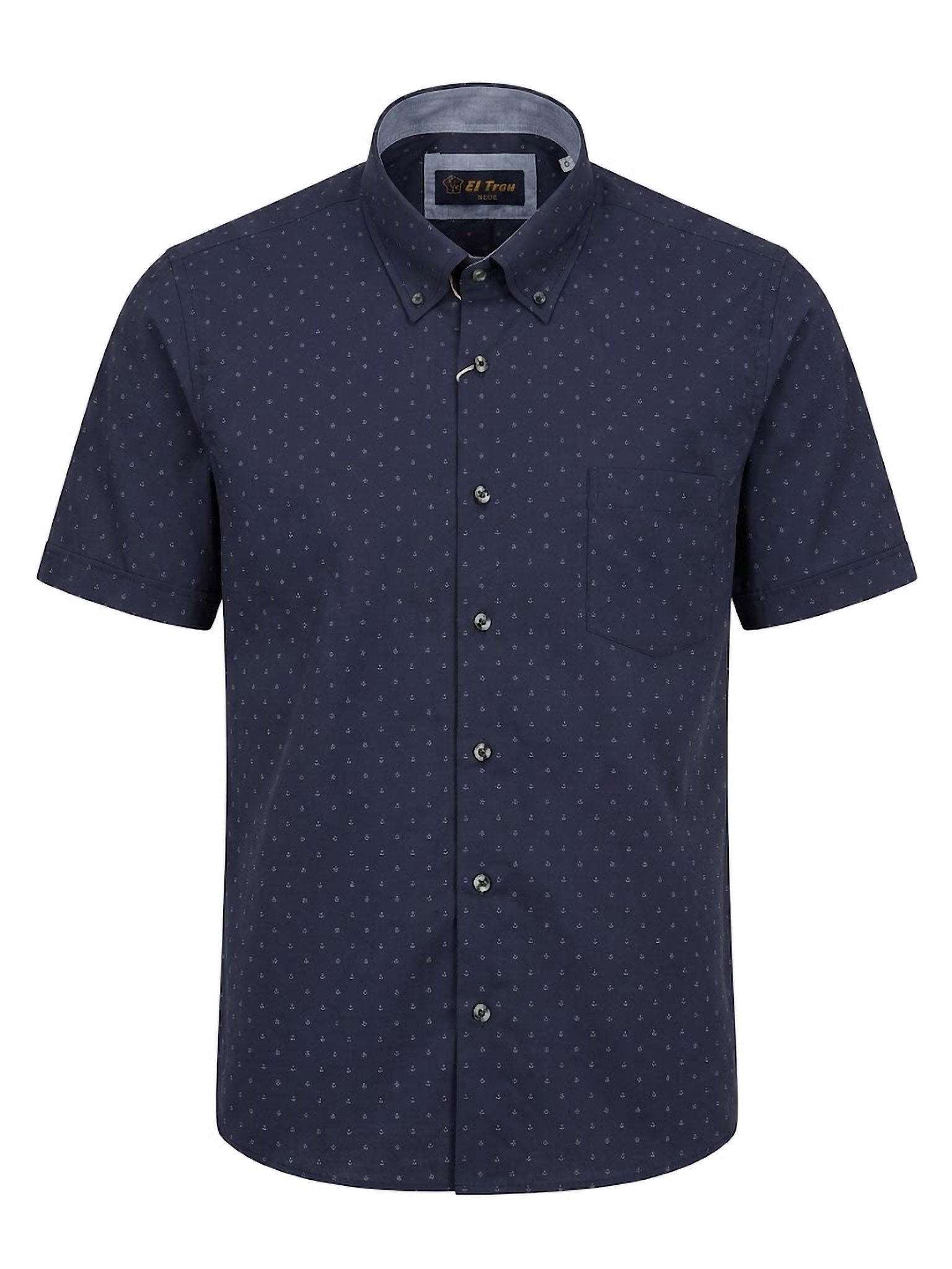 Camisa Navy Anchor Print ElTrau