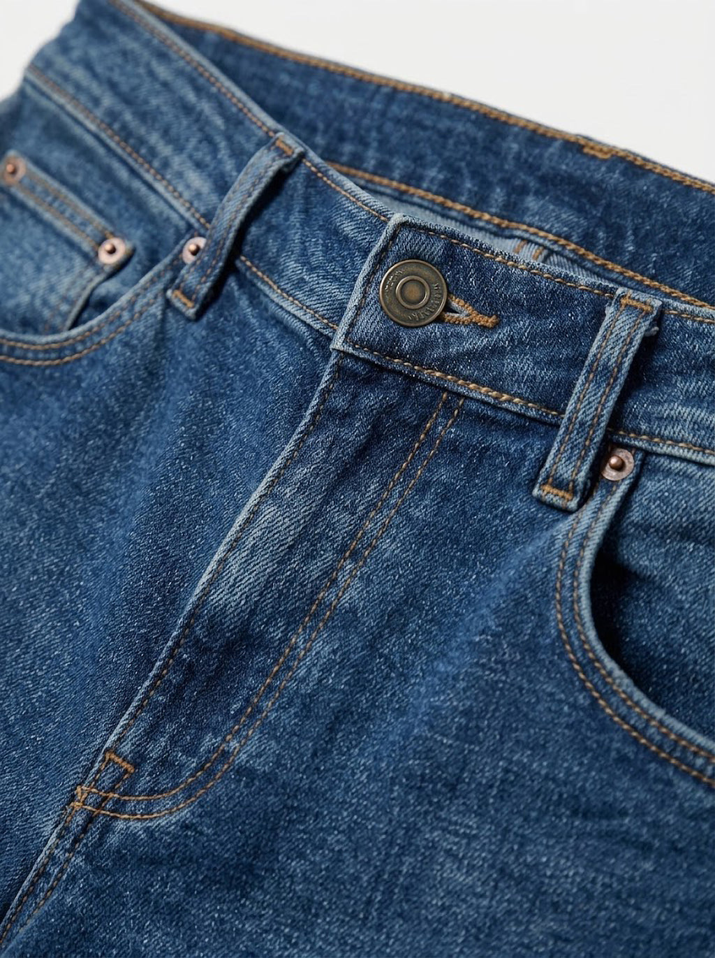Vaqueros Hombre Tallas Grandes Azul Medio Corte Recto Koyote