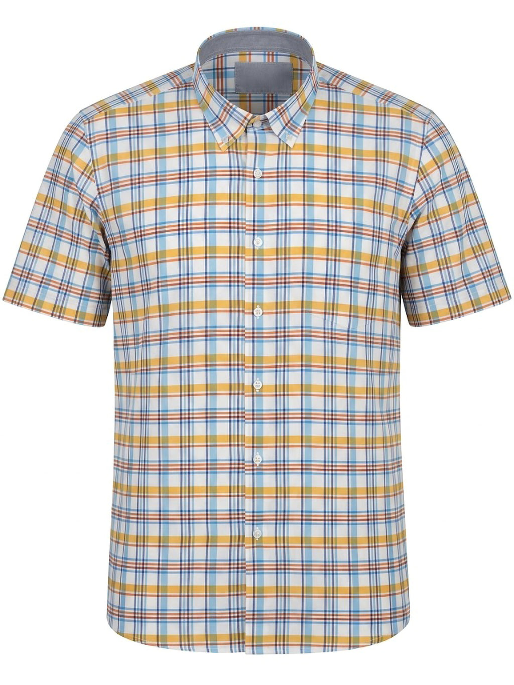 Camisa El Trau Plaid en tonos tierra y azul