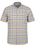 Camisa El Trau Plaid en tonos tierra y azul