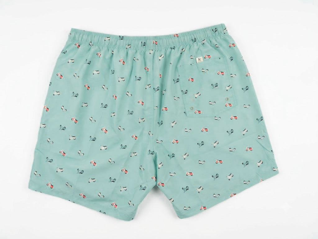 Bañador  Menta con Estampado Vespa
