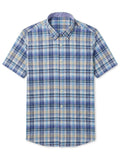 Camisa El Trau Plaid en tonos azulados y arena