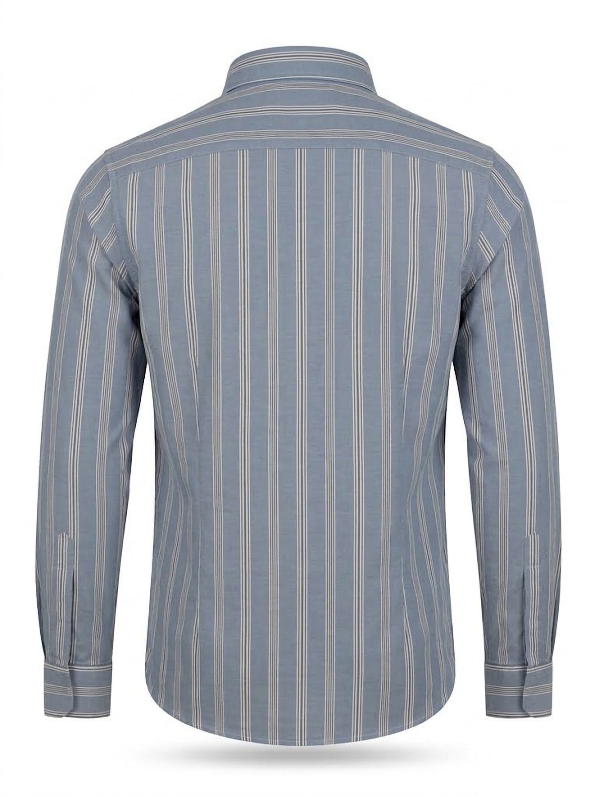 Camisa Hombre Tallas Grandes Manga Larga Rayas Azul Levoratto