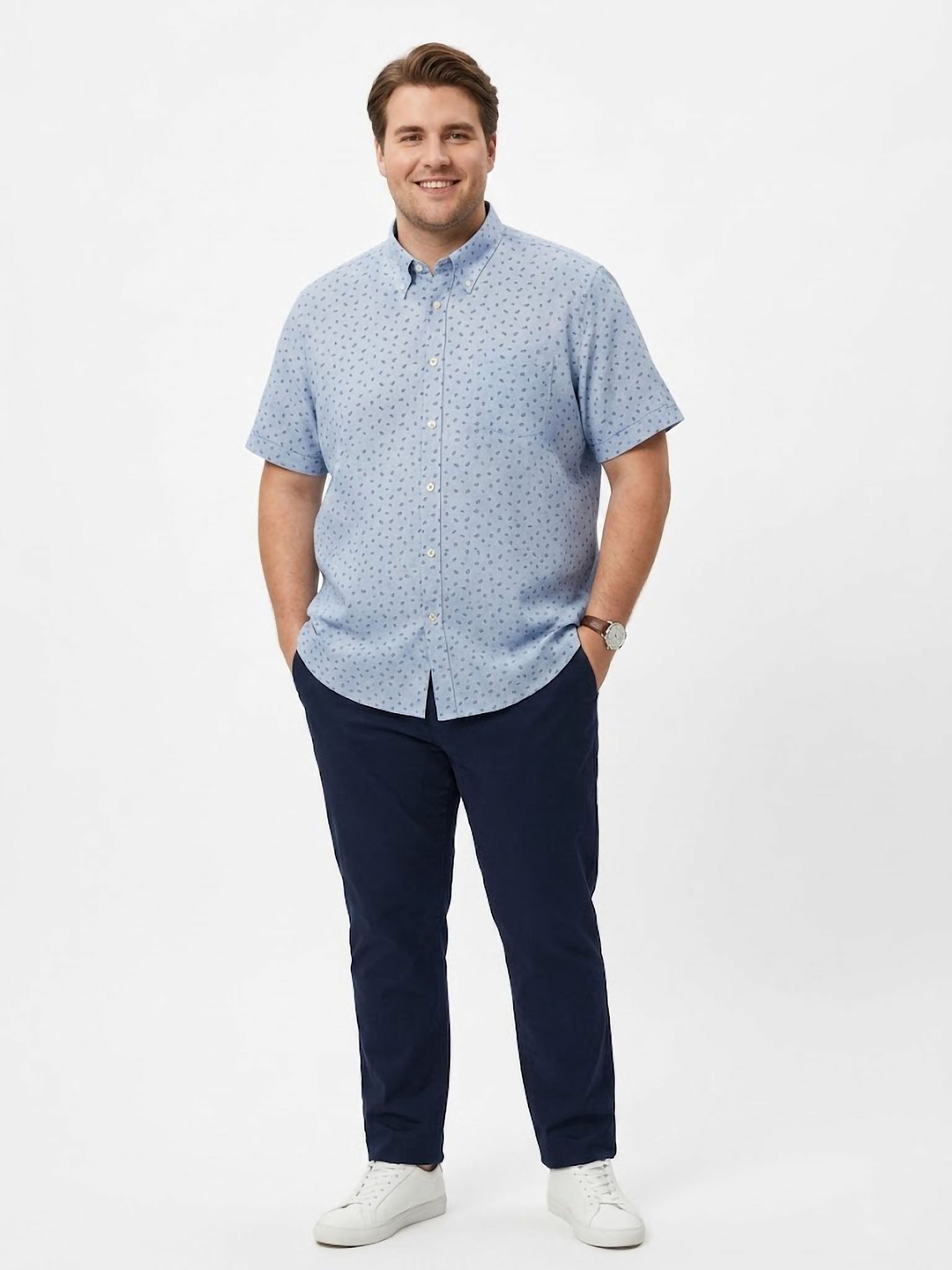 Camisa Levoratto Blue Geometric