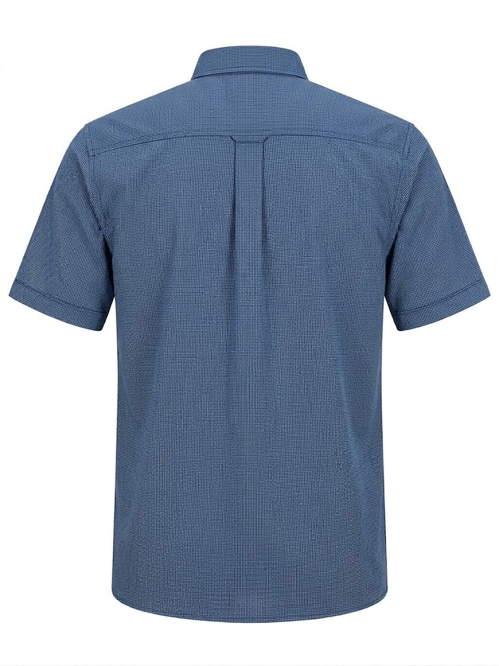 Camisa Micro-Check Azul Levoratto