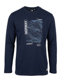 Camiseta Manga Larga Hombre Tallas Grandes Azul Marino Norway Forestal