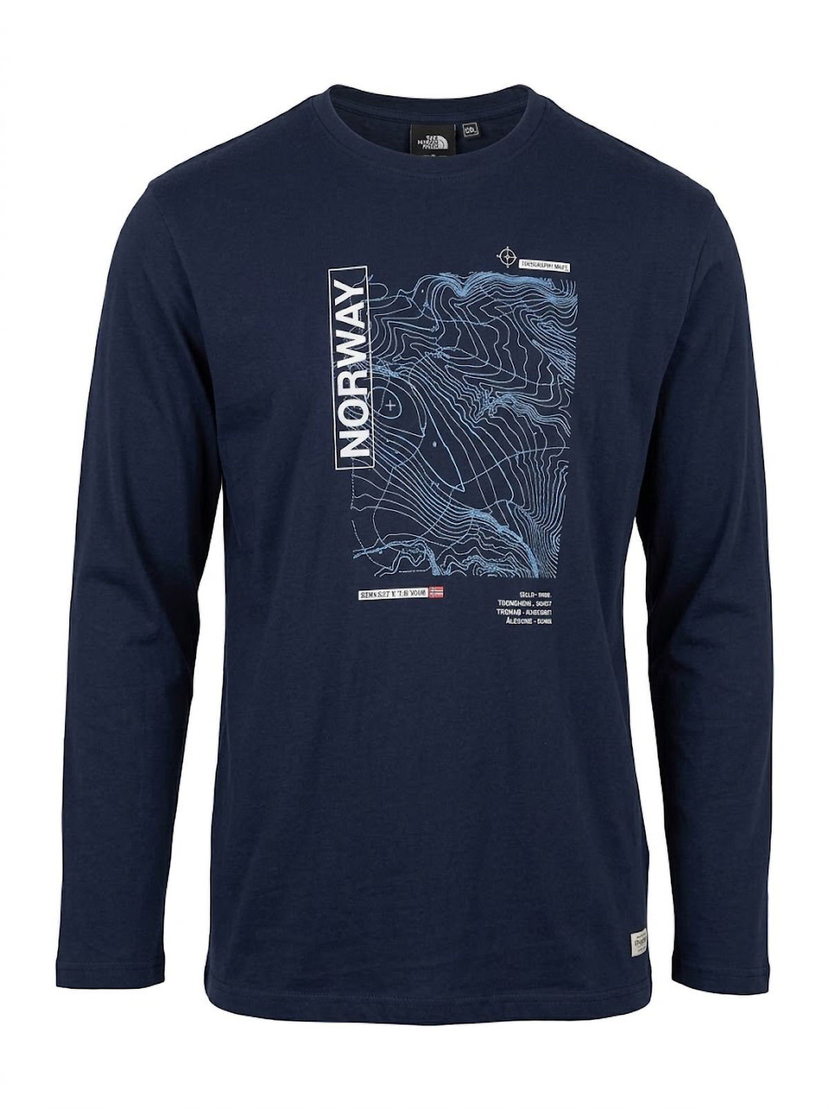 Camiseta Manga Larga Hombre Tallas Grandes Azul Marino Norway Forestal
