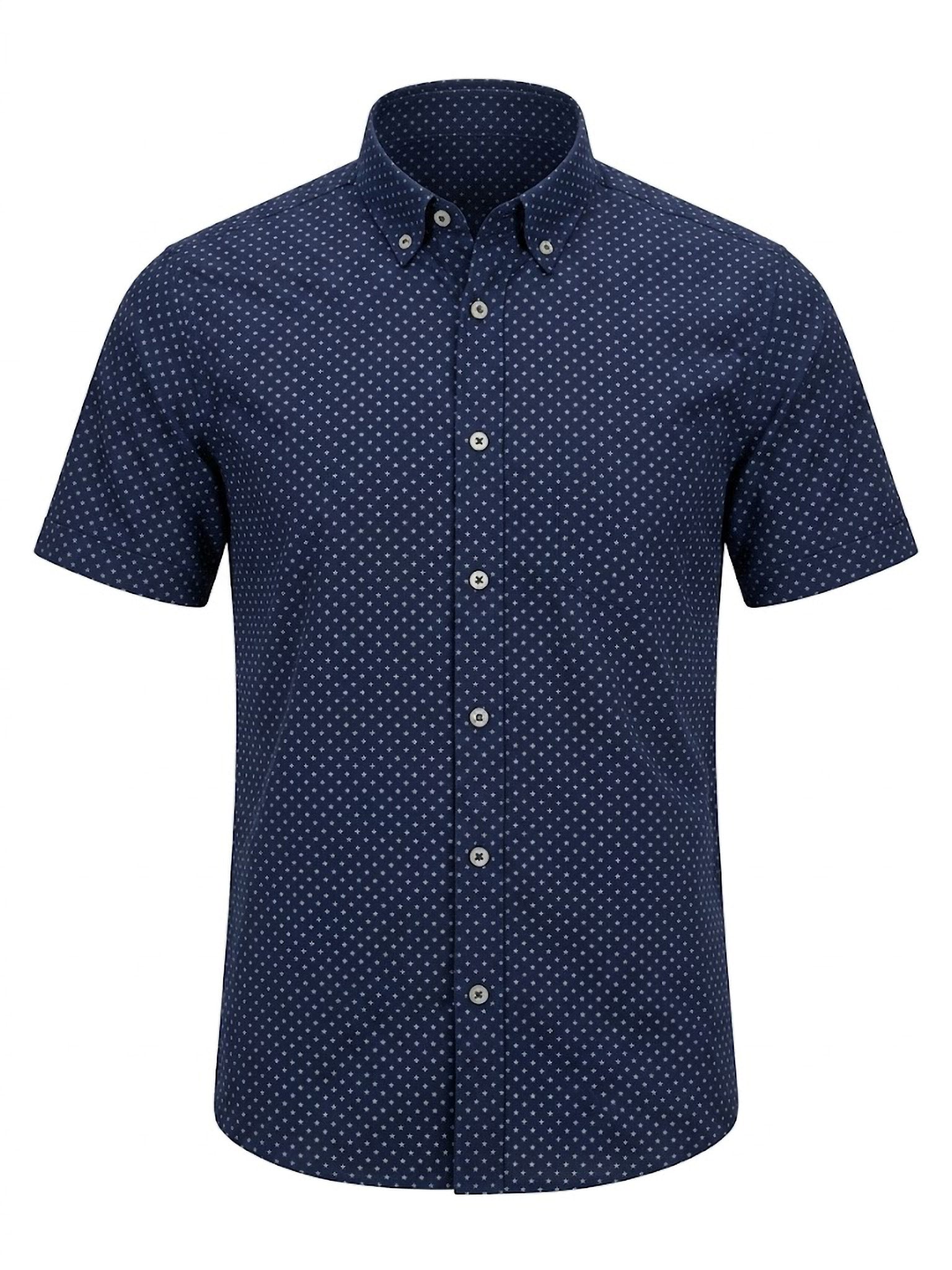 Camisa Hywells Blue Patterned