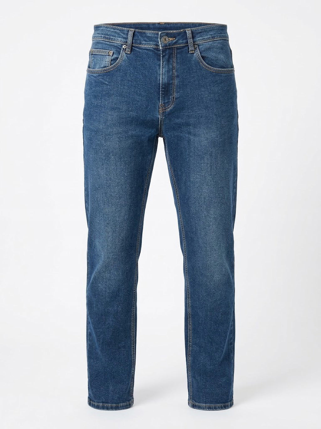Vaqueros Hombre Tallas Grandes Azul Medio Corte Recto Koyote