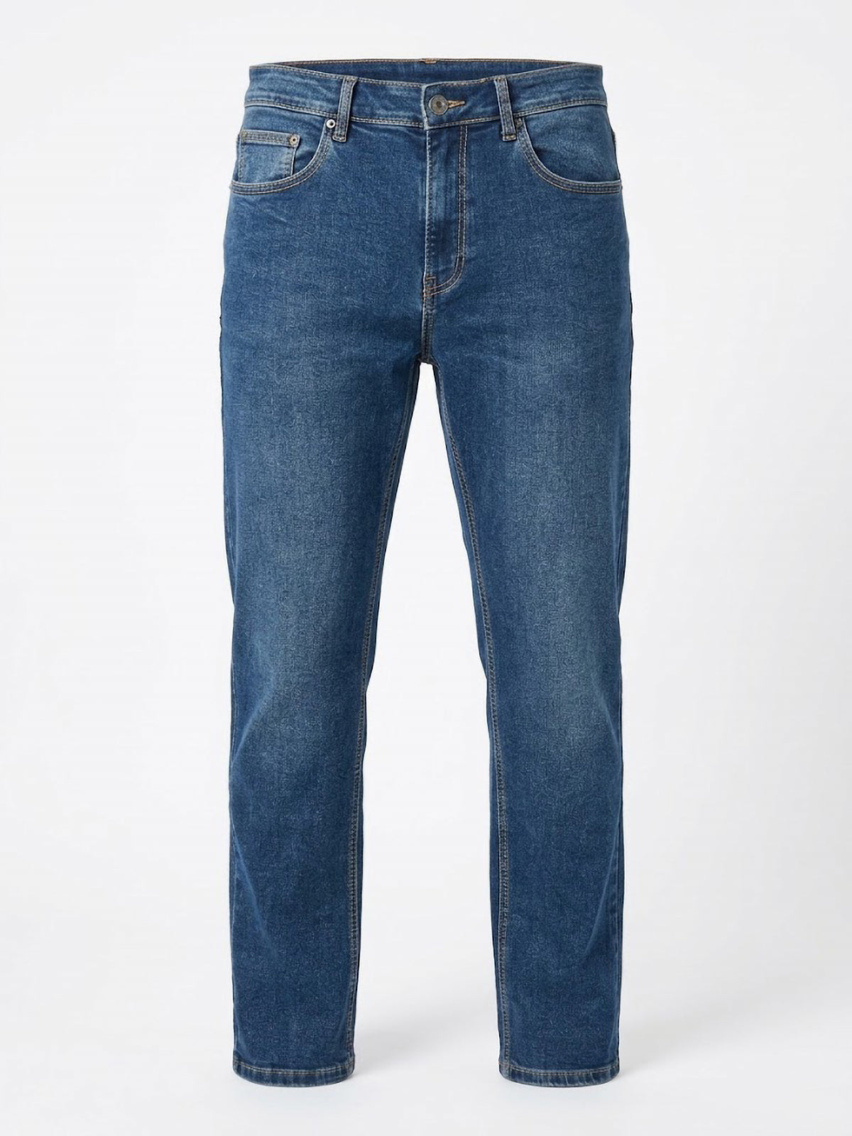 Vaqueros Hombre Tallas Grandes Azul Medio Corte Recto Koyote