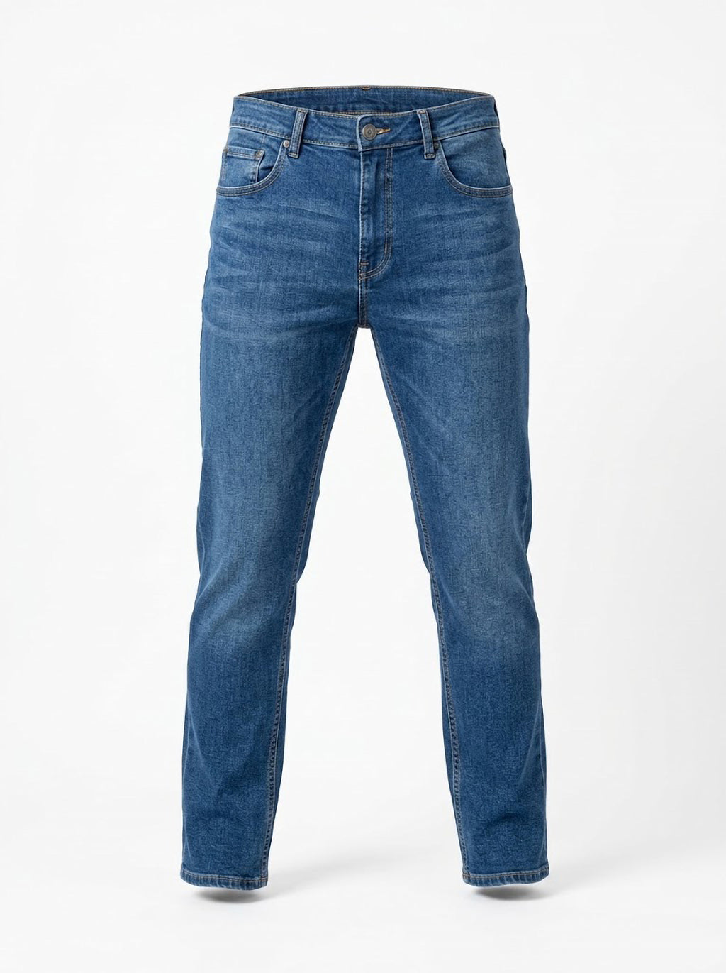 Pantalón Vaquero Hombre Tallas Grandes Azul Medio Koyote