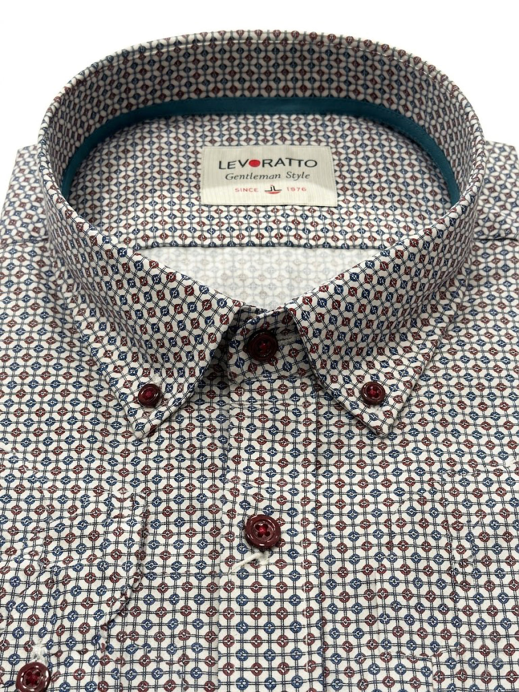 Camisa Levoratto Blue Herringbone