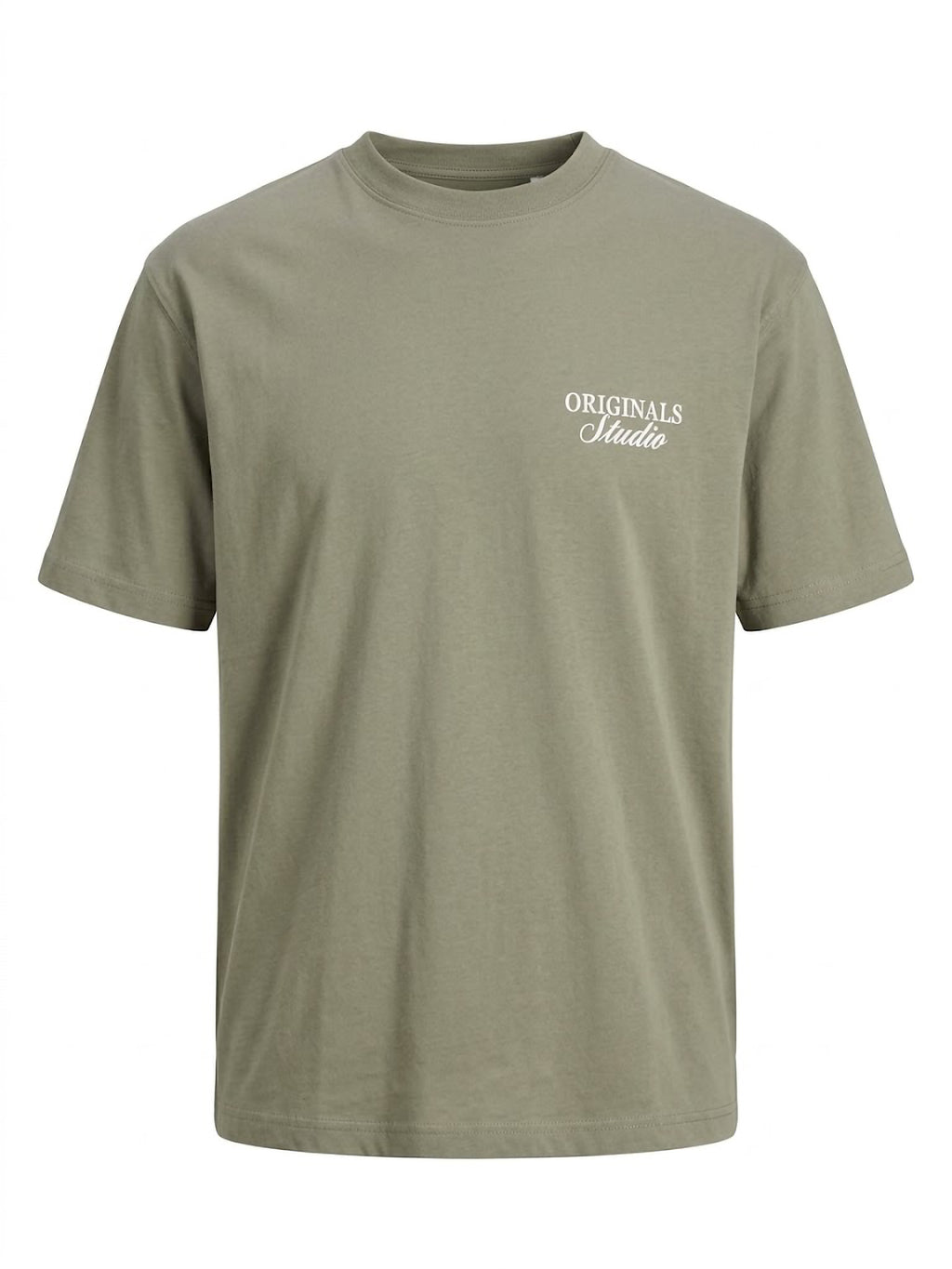 Camiseta Hombre Tallas Grandes Manga Corta Verde Salvia Estampado Originals Studio Jack & Jones