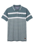 Polo Nautical Stripe Forestal