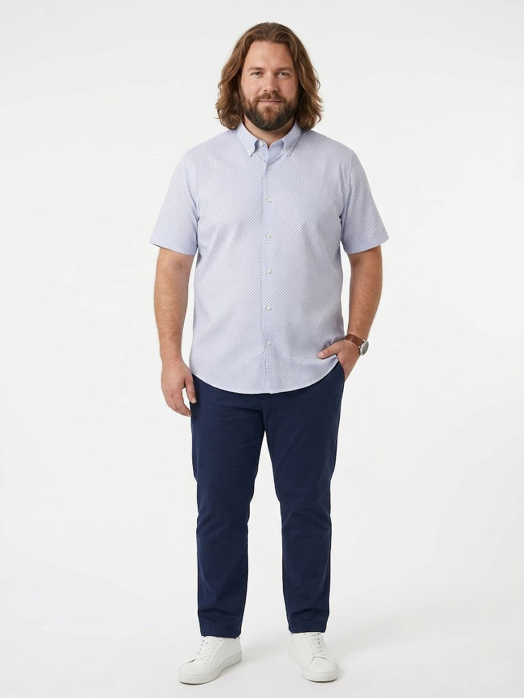 Camisa El Trau Blue Mini-Pattern