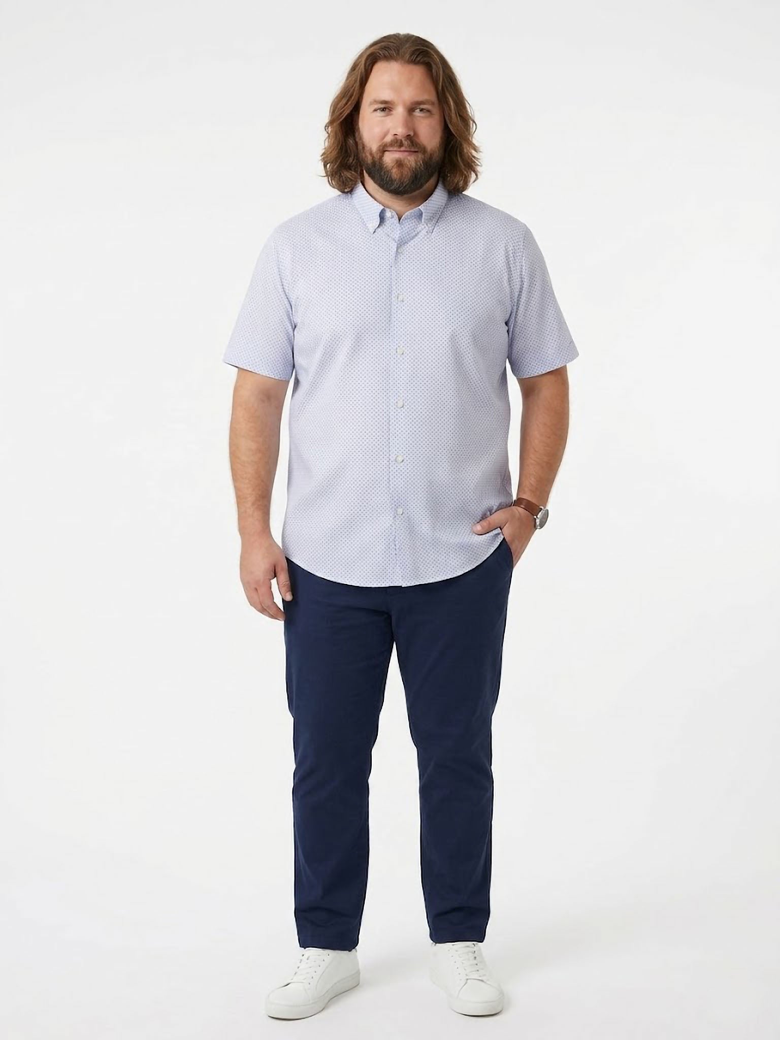 Camisa El Trau Blue Mini-Pattern