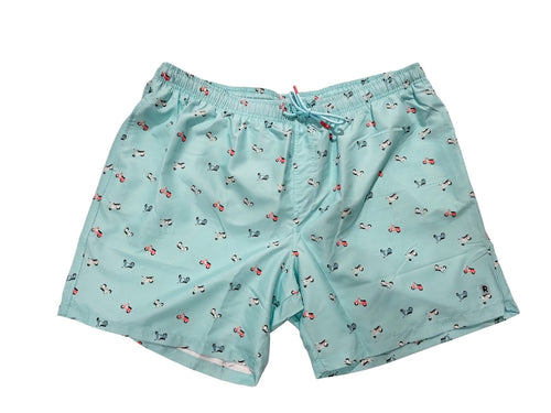 Bañador  Menta con Estampado Vespa