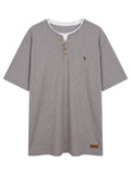 Camiseta Forestal "Henley Premium" – Estilo Cuello Panadero