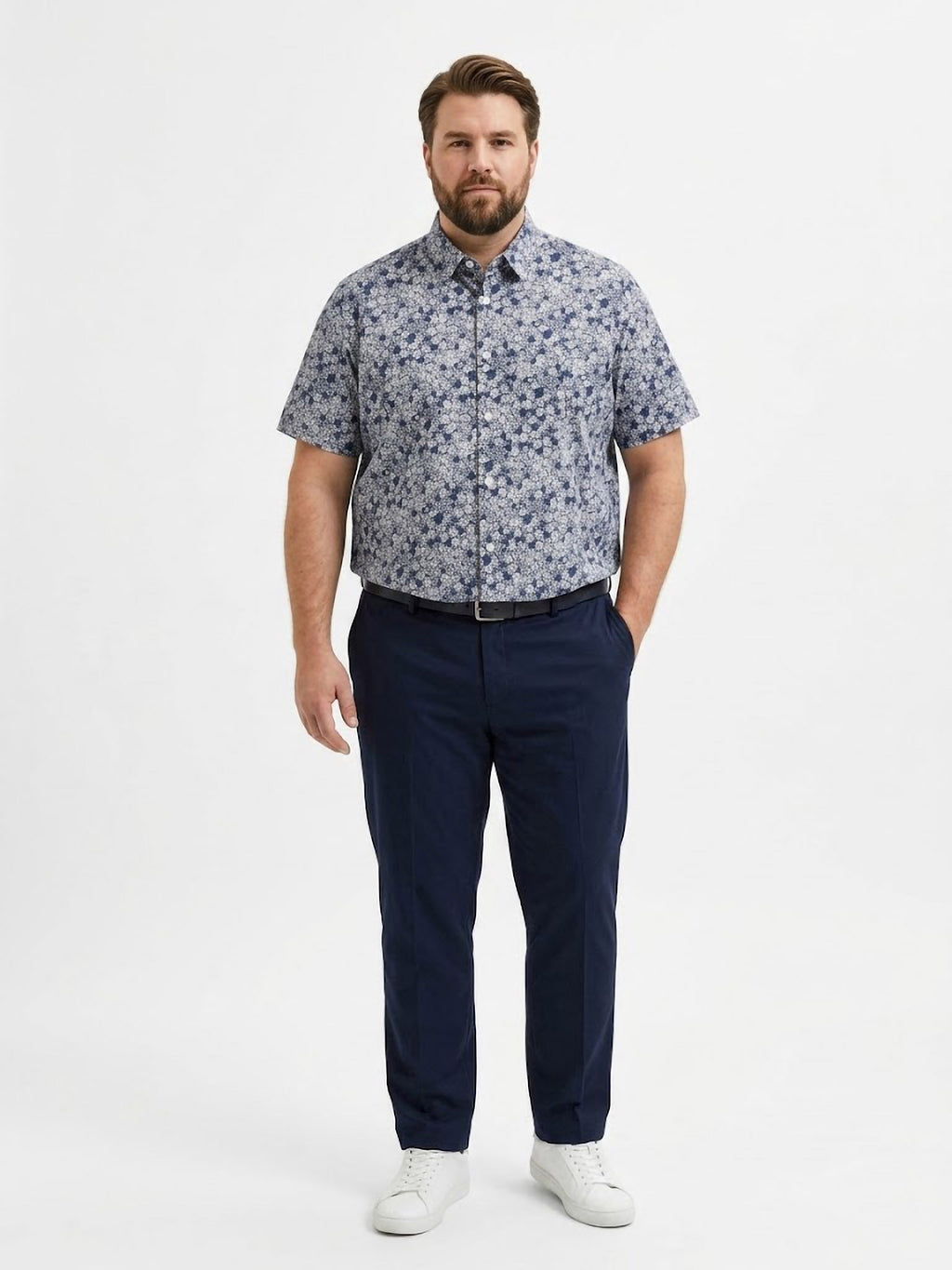 Camisa Navy Floral Field EL Trau