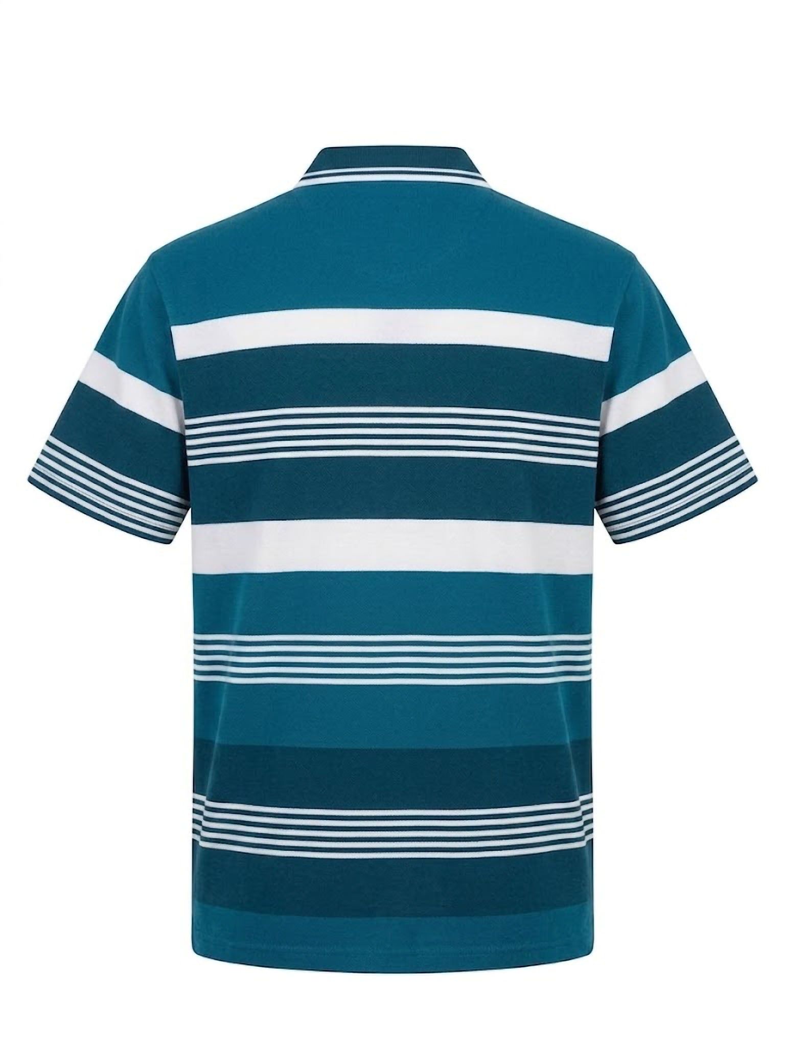 Polo Turquoise Stripes Forestal