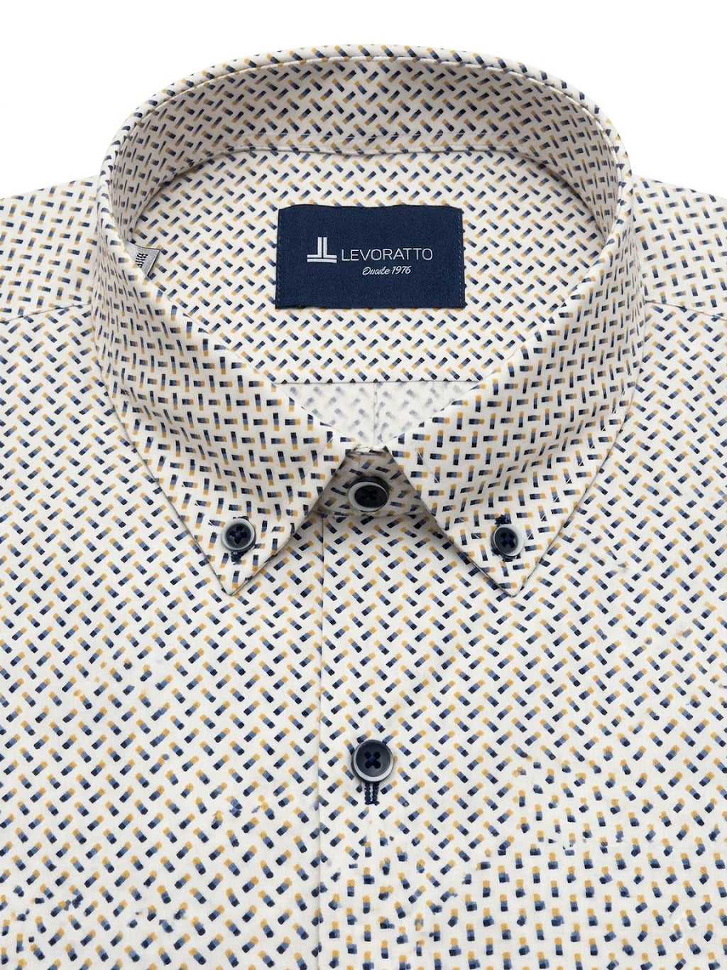 Camisa Levoratto Beige Dash Print