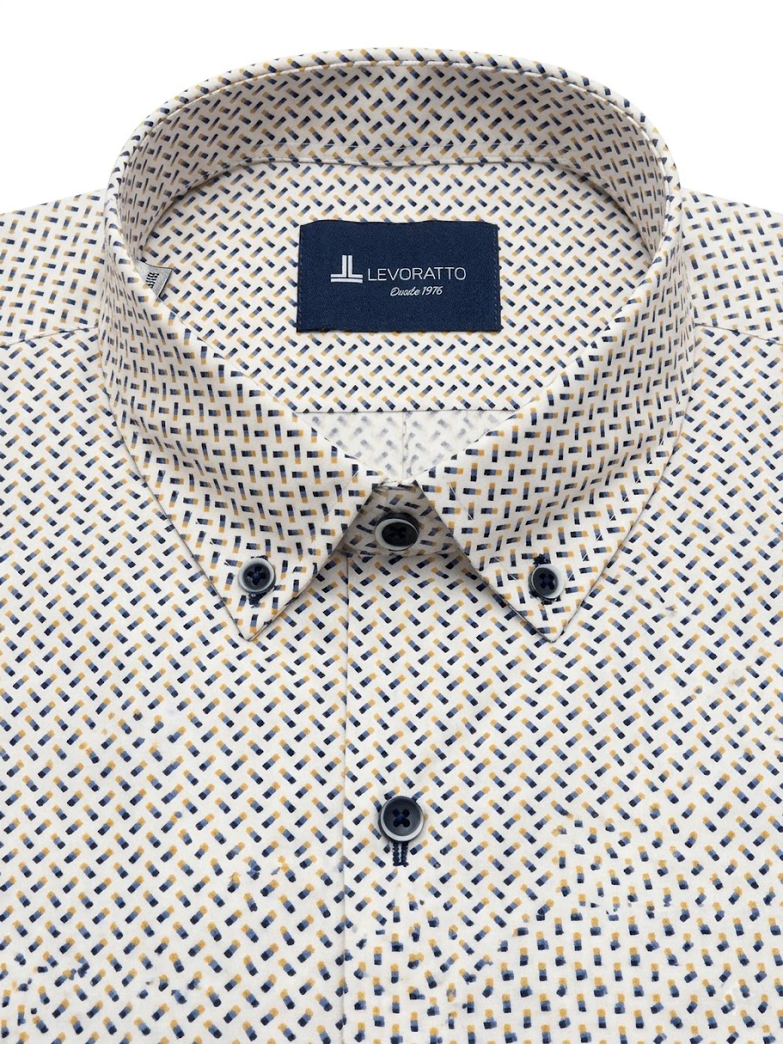 Camisa Levoratto Beige Dash Print