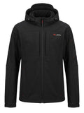 Chaqueta Softshell Hombre Tallas Grandes con Capucha Negra Koyote Adventure