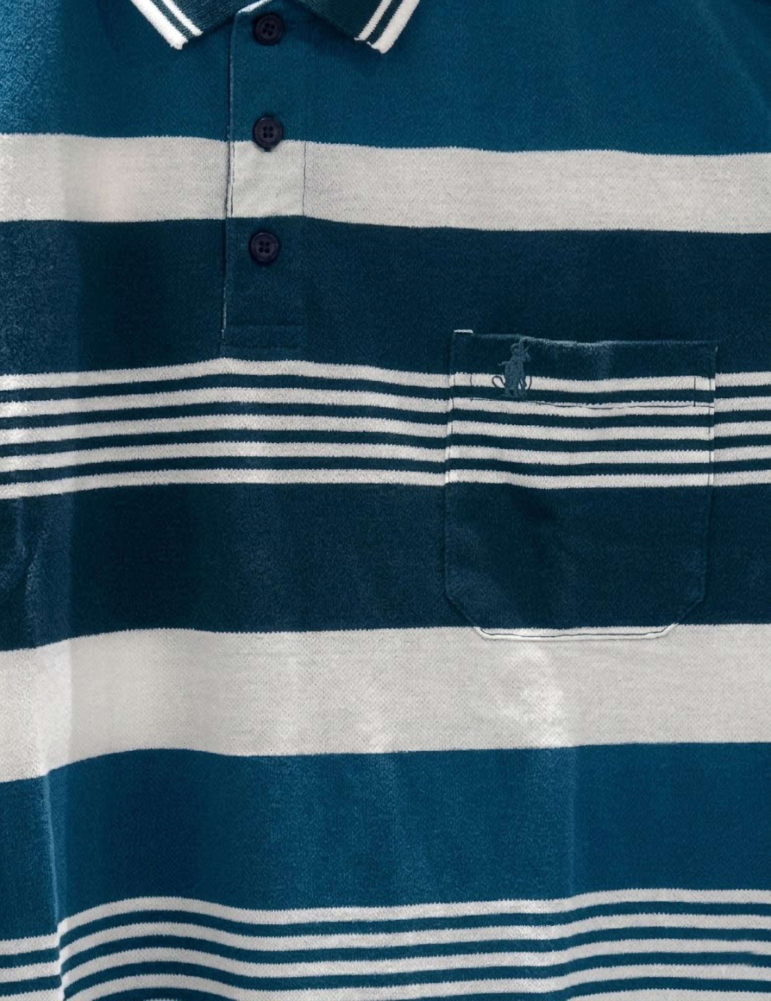 Polo Turquoise Stripes Forestal