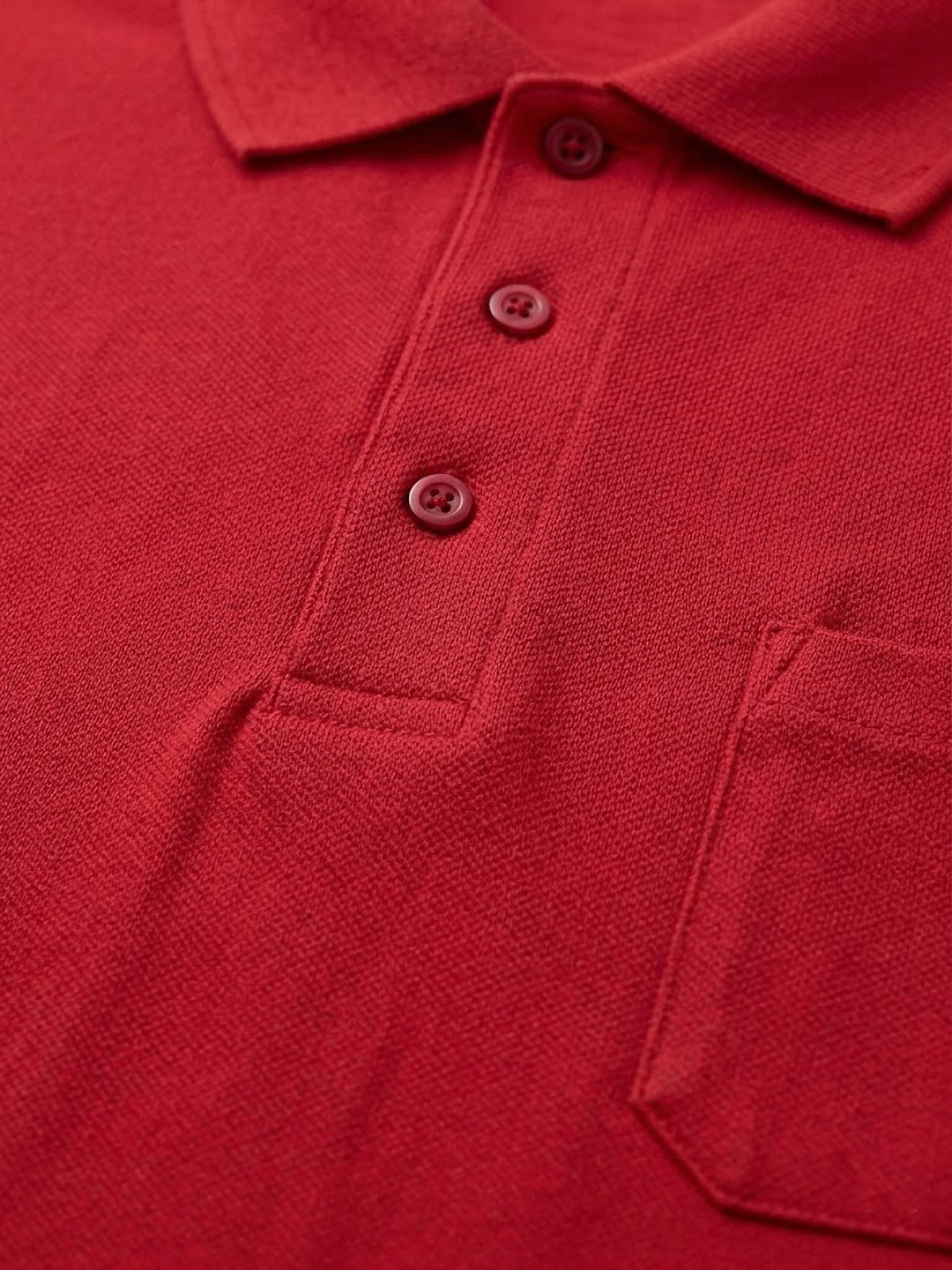 Polo Adamo de Algodón Orgánico con Bolsillo | Ajuste Premium