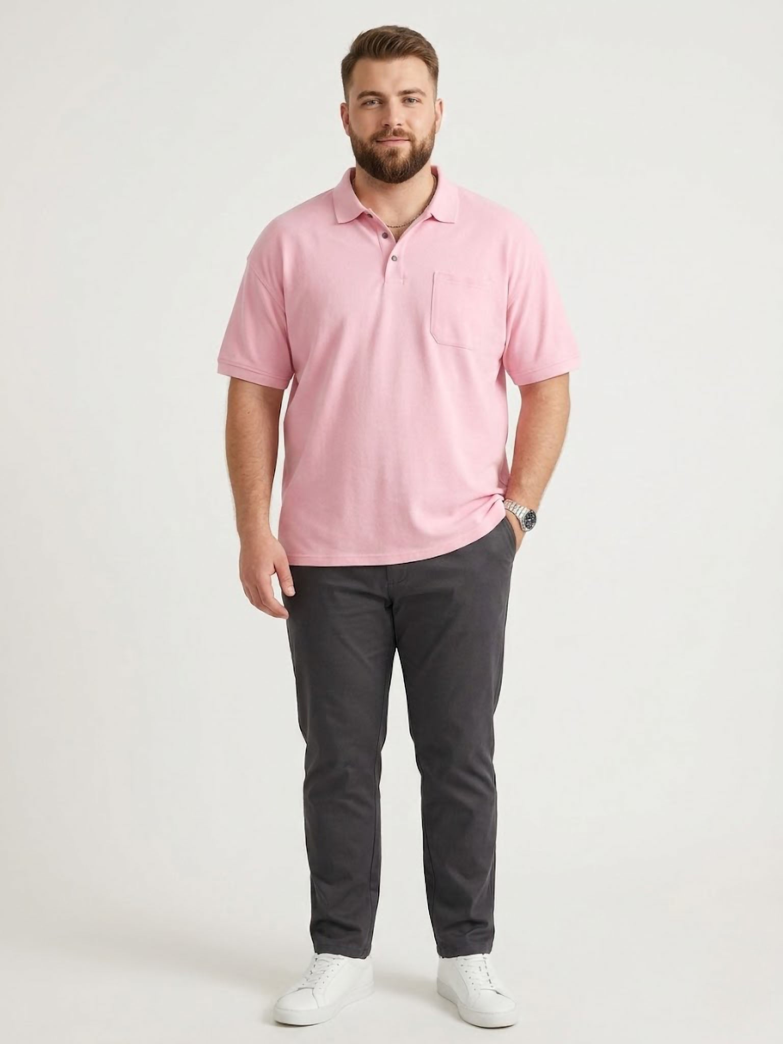Polo Adamo de Algodón Orgánico con Bolsillo | Ajuste Premium