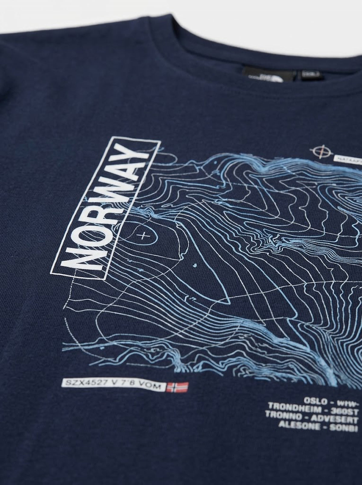 Camiseta Manga Larga Hombre Tallas Grandes Azul Marino Norway Forestal