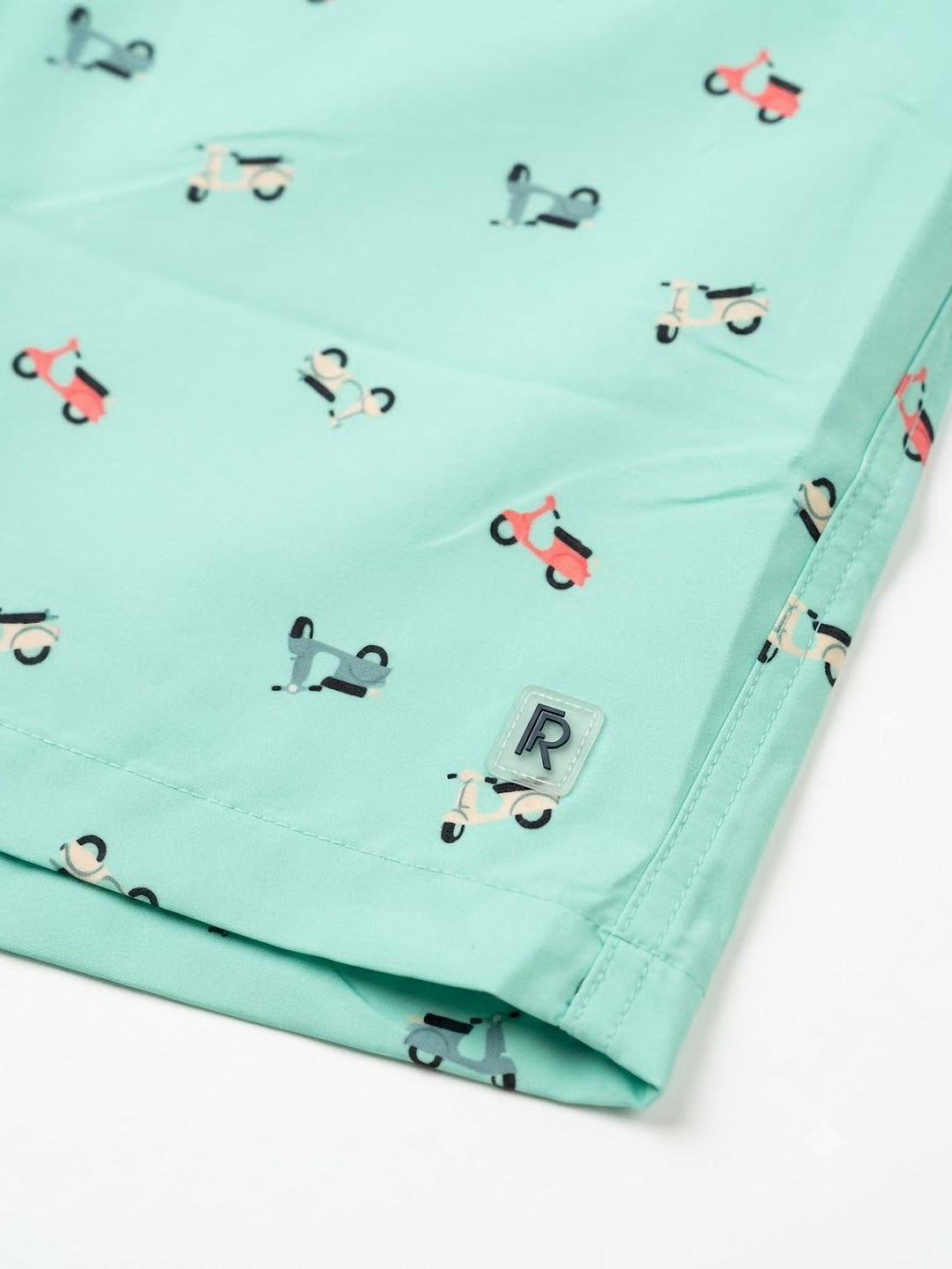 Bañador  Menta con Estampado Vespa