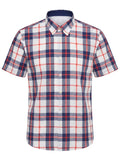 Camisa El Trau Plaid en tonos rojos y azules