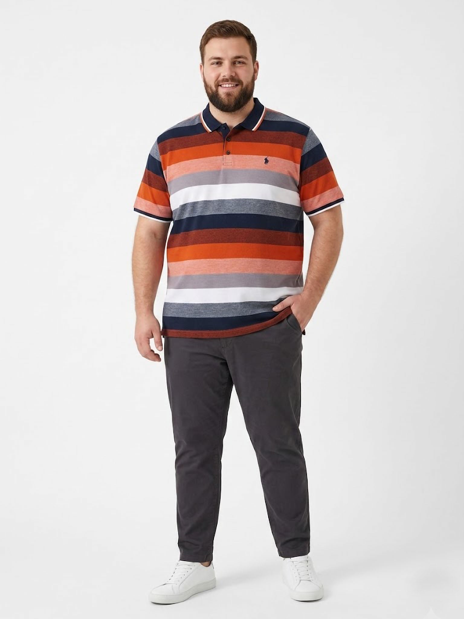 Polo Orange Teal Forestal