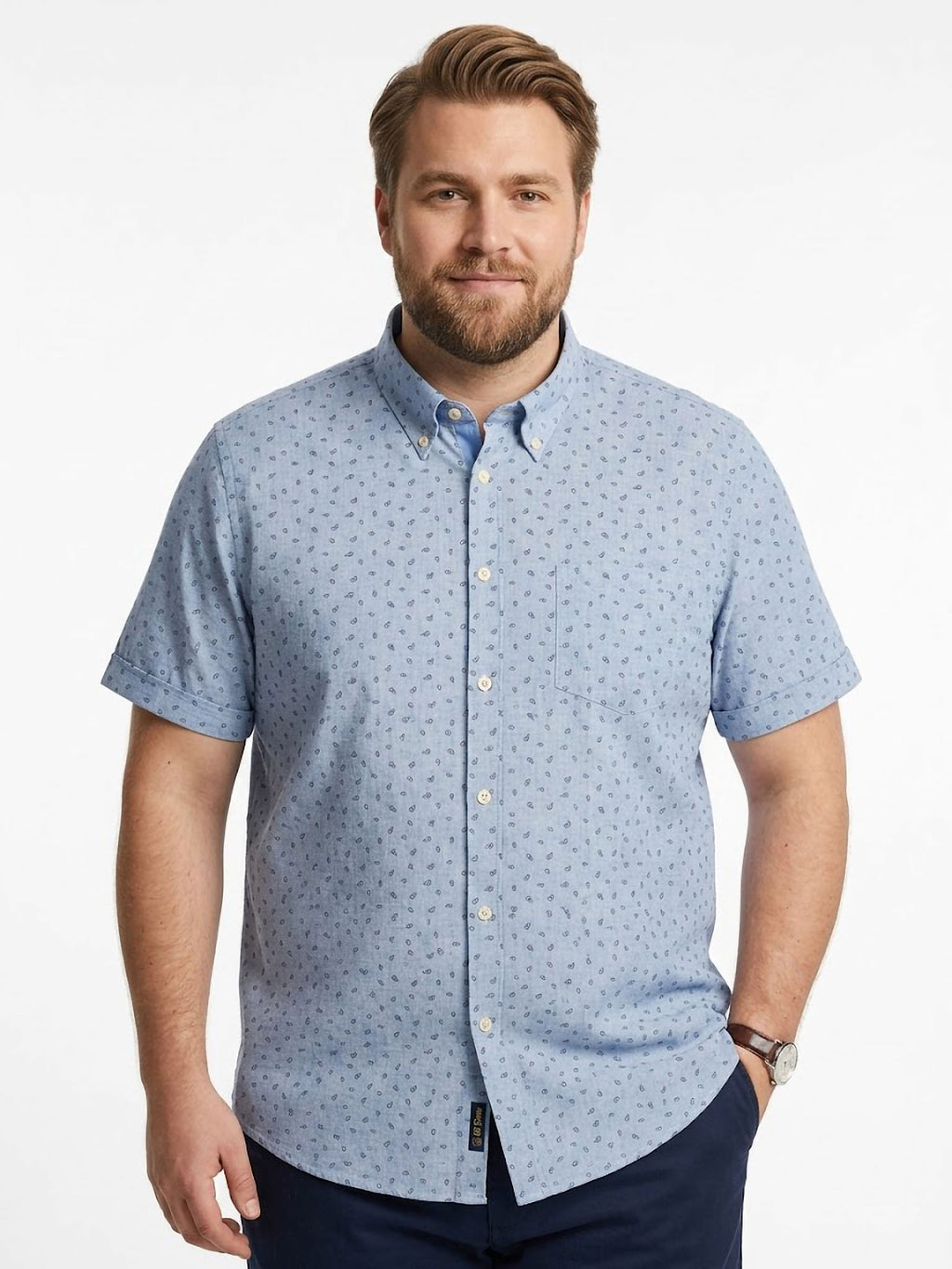 Camisa Light Blue Paisley ElTrau