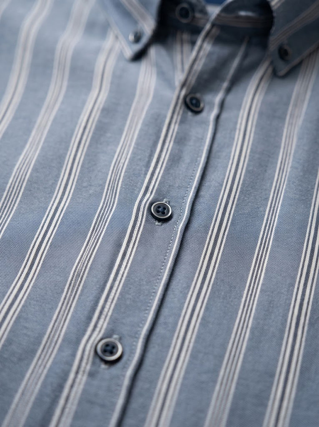 Camisa Hombre Tallas Grandes Manga Larga Rayas Azul Levoratto