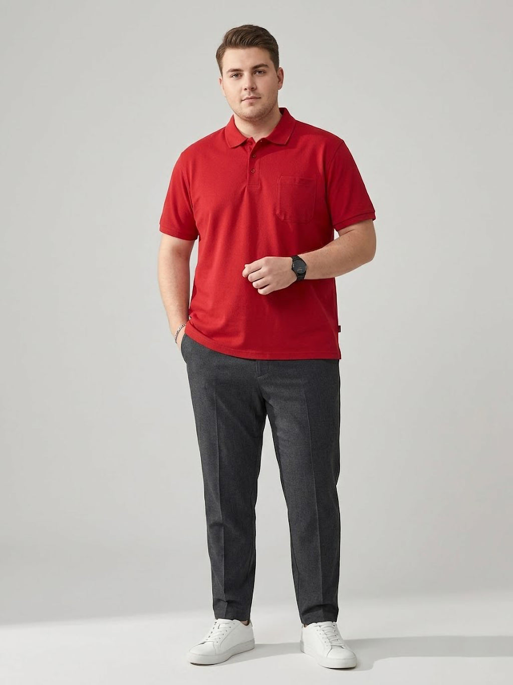Polo Adamo de Algodón Orgánico con Bolsillo | Ajuste Premium