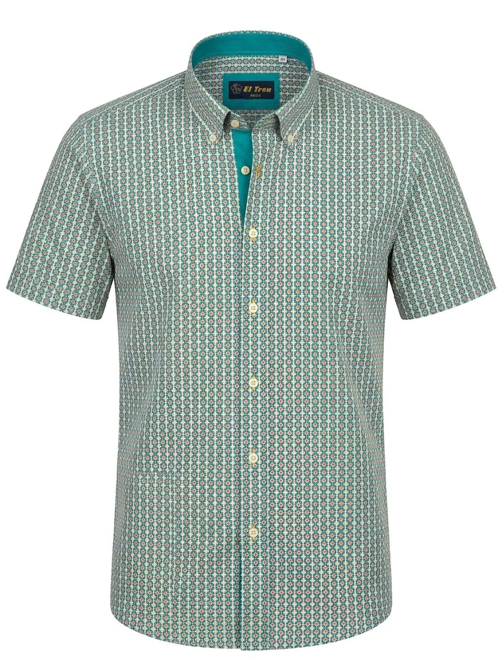 Camisa El Trau Geometric Teal