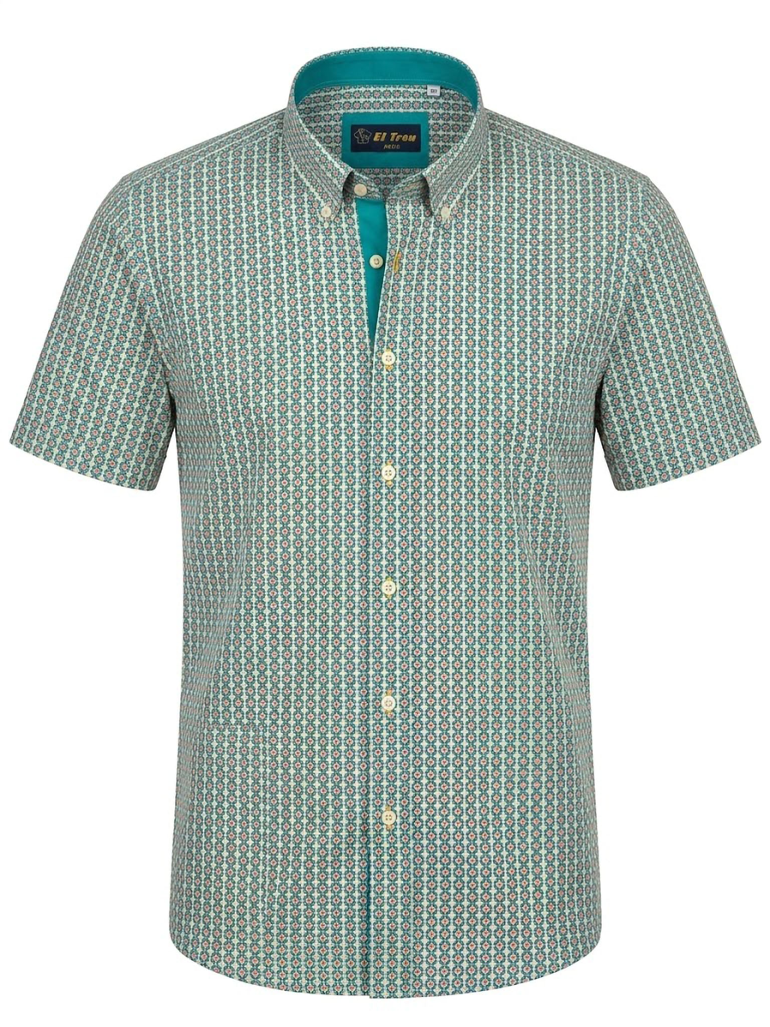 Camisa El Trau Geometric Teal