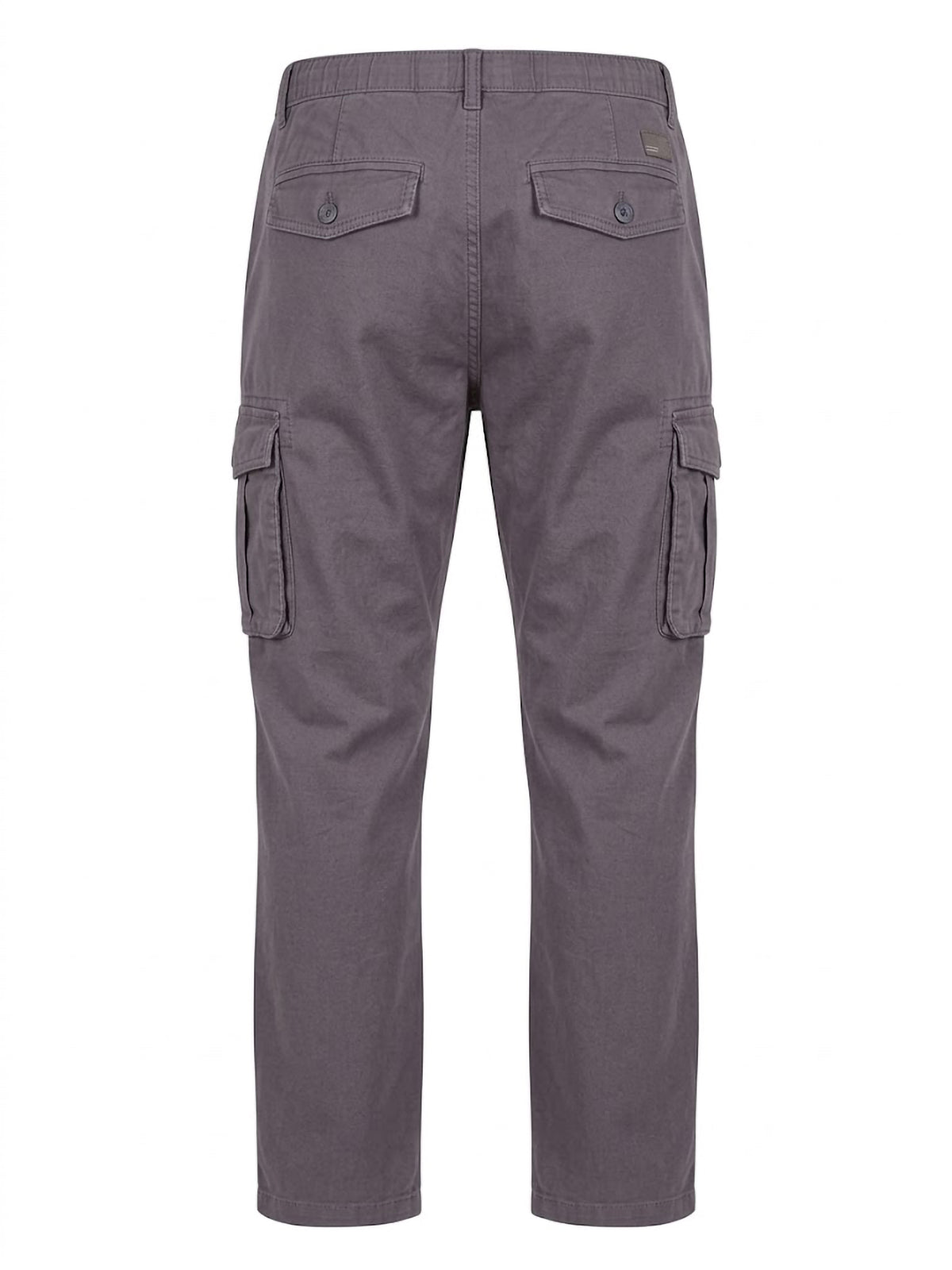 Pantalón Cargo Hombre Tallas Grandes Gris Cintura Elástica Koyote