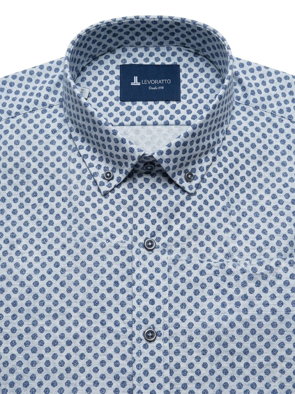 Camisa Levoratto Blue Geometric