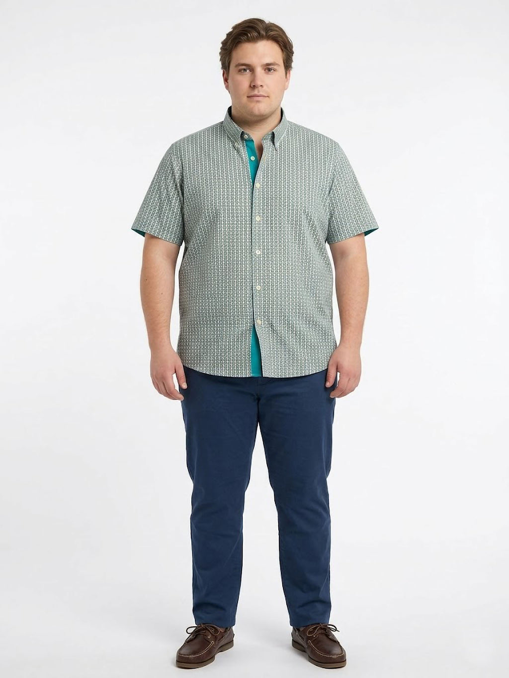 Camisa El Trau Geometric Teal