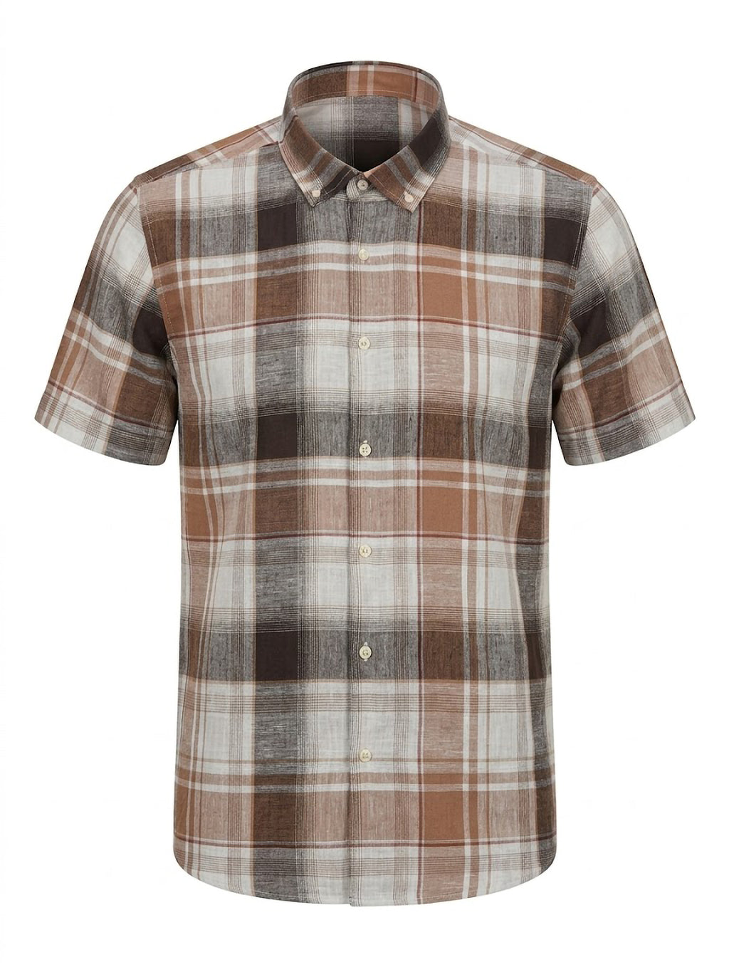 Camisa El Trau Plaid en tonos tierra