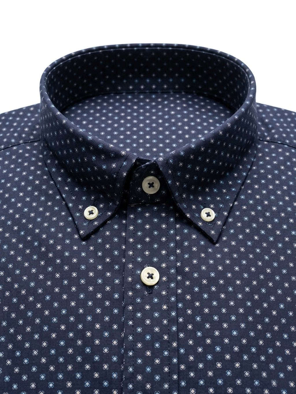 Camisa Hywells Blue Patterned