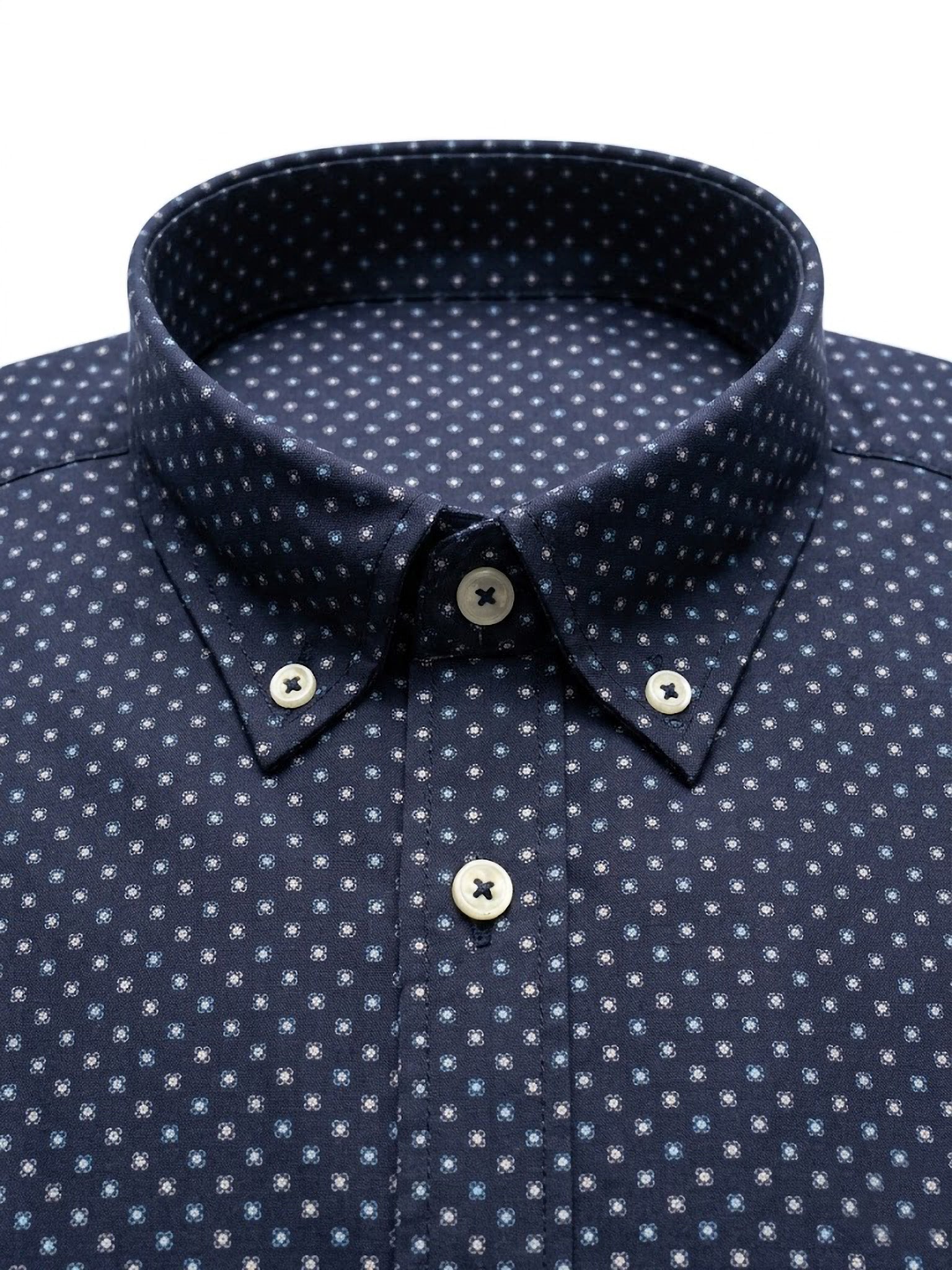 Camisa Hywells Blue Patterned